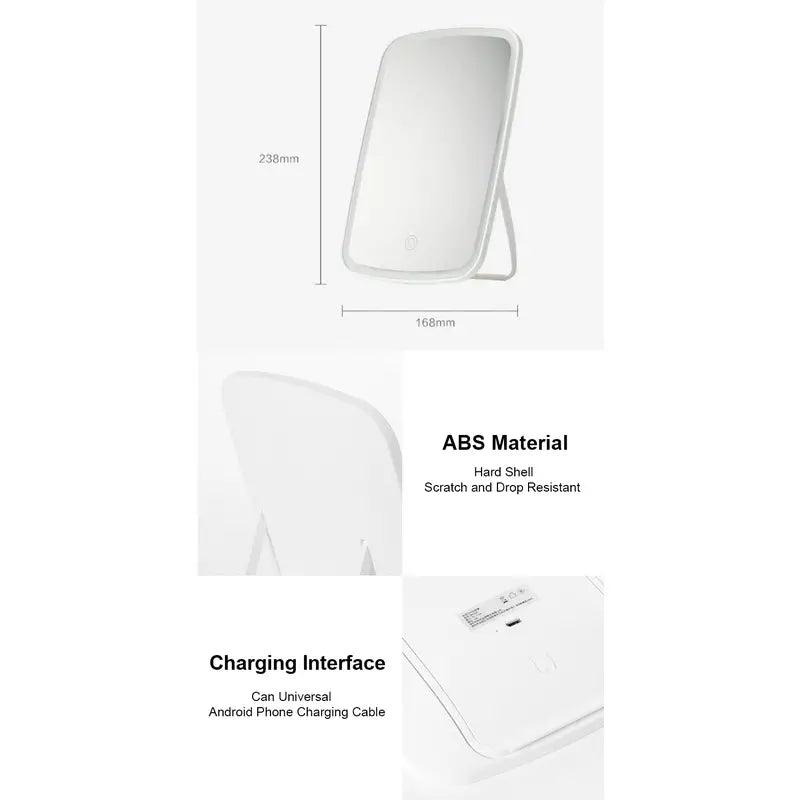 2400mAh Touch LED Makeup Mirror for Desktop Use