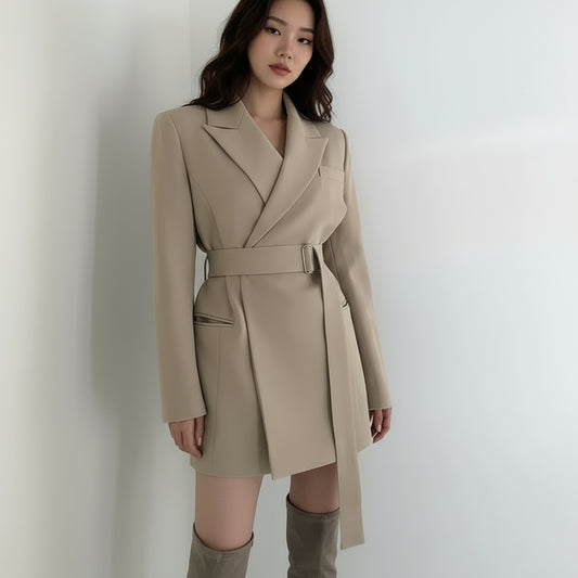 Chic Retro Spring Autumn Women's Casual Blazer Jacket