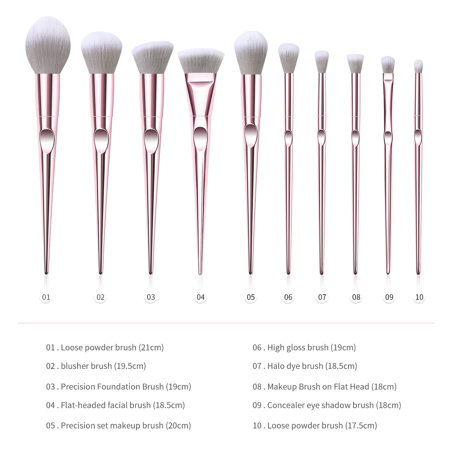 Makeup Brush Set with Portable Storage Bag