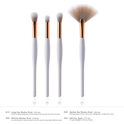 4 or 8-Piece Makeup Brush Set
