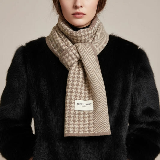 Thick Knitted Double-sided Women's Winter Scarf