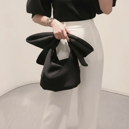 Cute Bow Space Cotton Handbag
