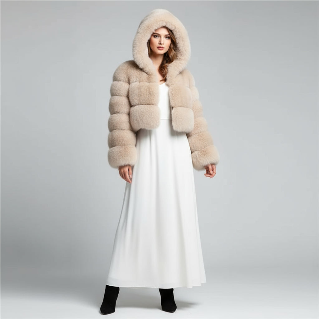 Short faux fur coat