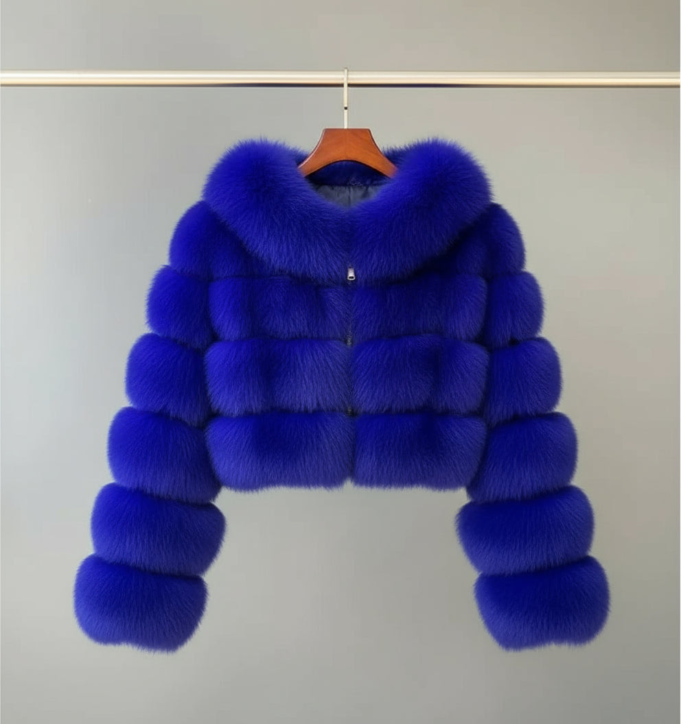 Short faux fur coat