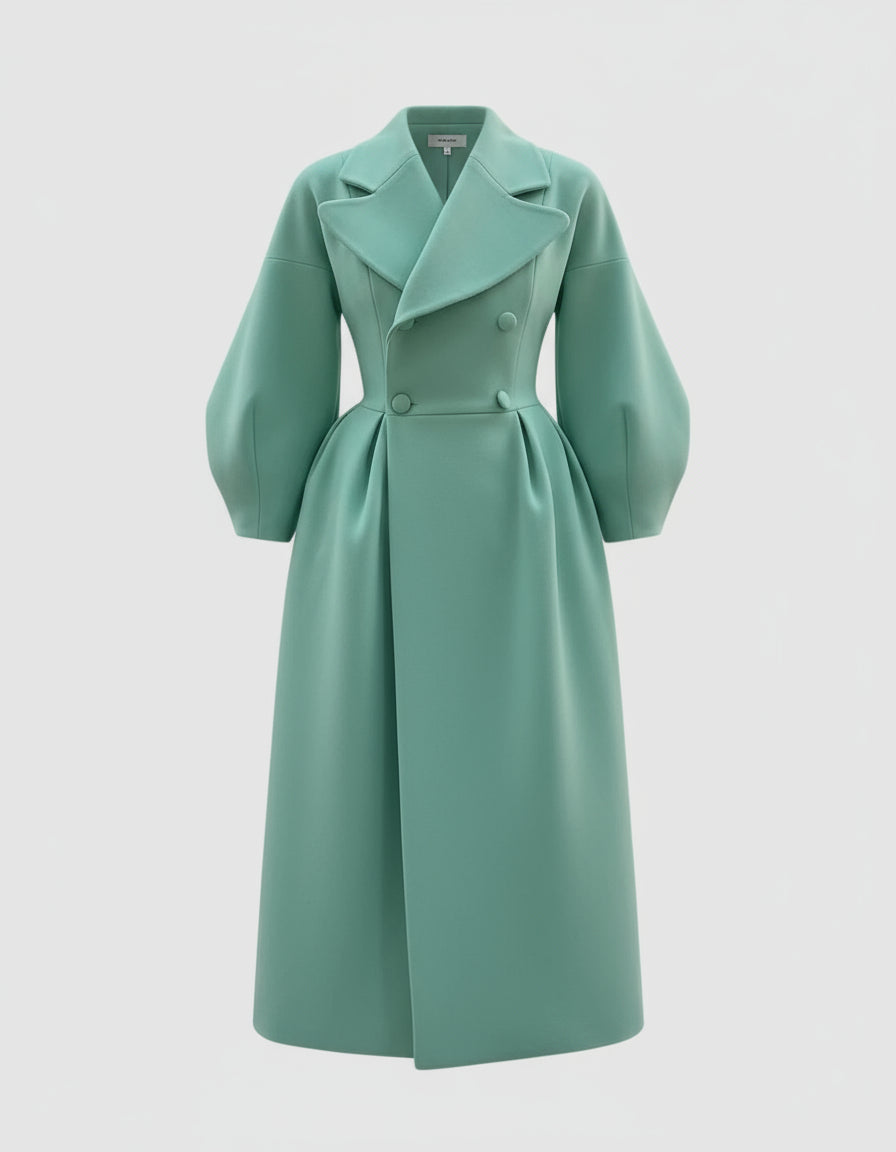 Vintage Court Lantern Sleeve Lapel Jacket