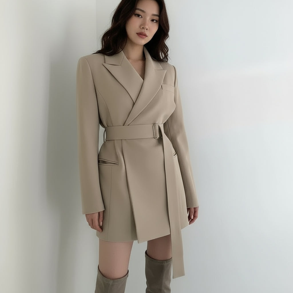 Chic Retro Spring Autumn Women's Casual Blazer Jacket