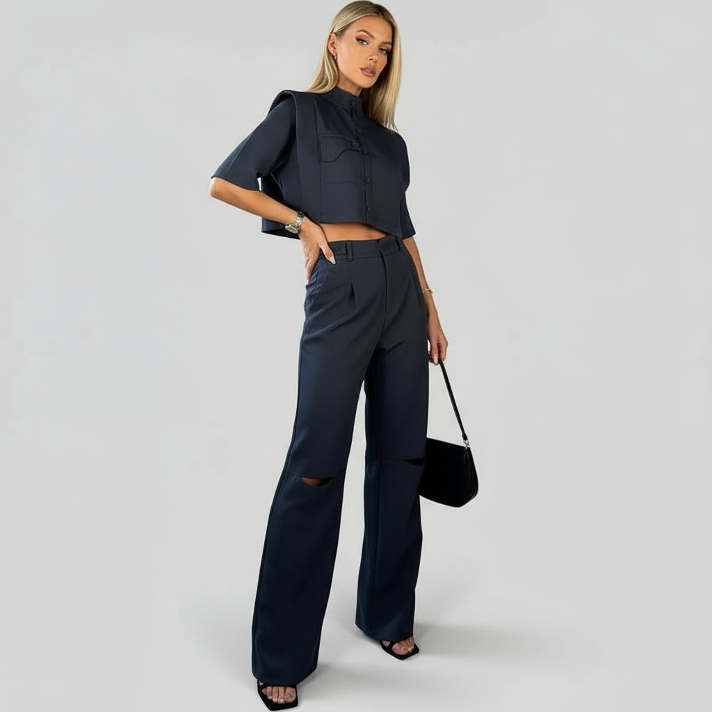 Louis Elegant Solid Color Casual (One Set)