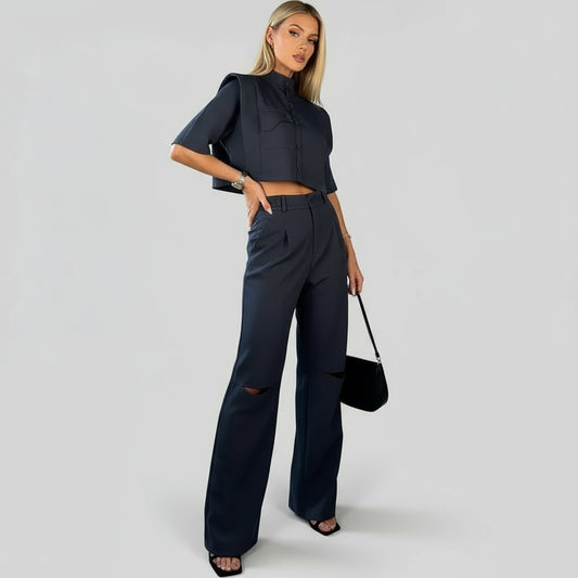 Louis Elegant Solid Color Casual (One Set)