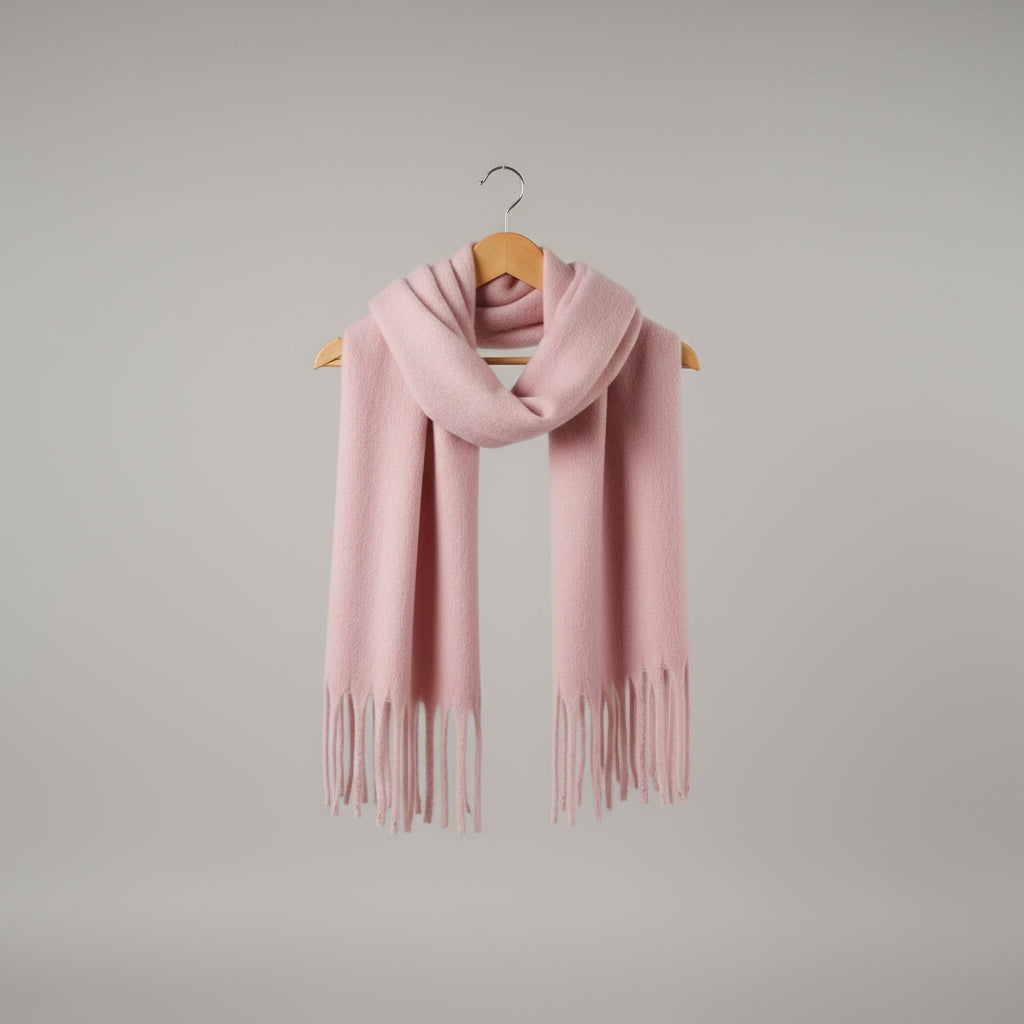Mohair All-Matching Winter Fringe Scarf