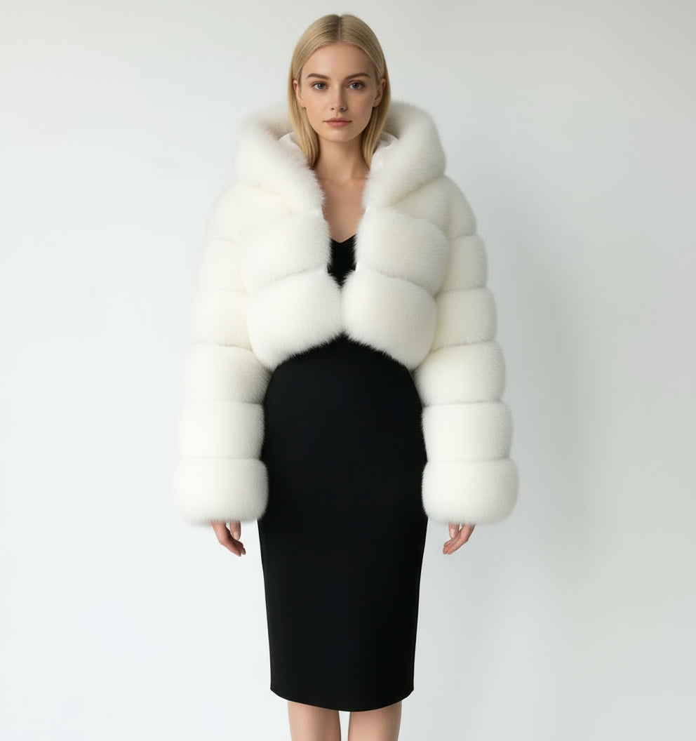 Short faux fur coat