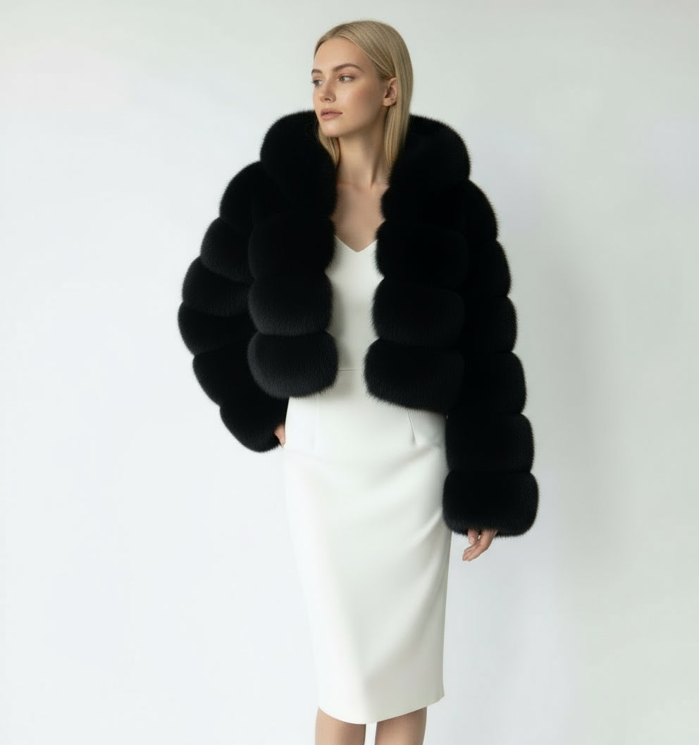 Short faux fur coat