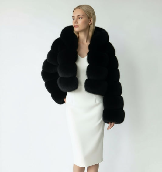 Short faux fur coat