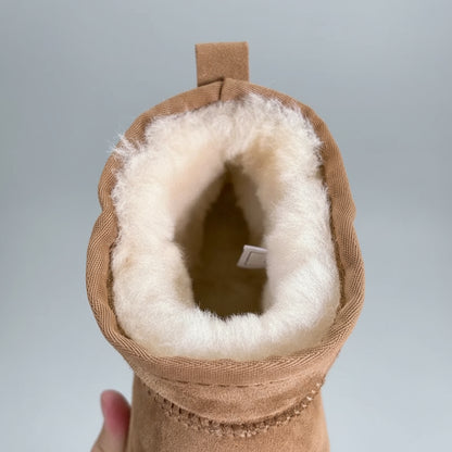 Women's Thick-soled Winter Boots - Warm Short Ankle Shoes