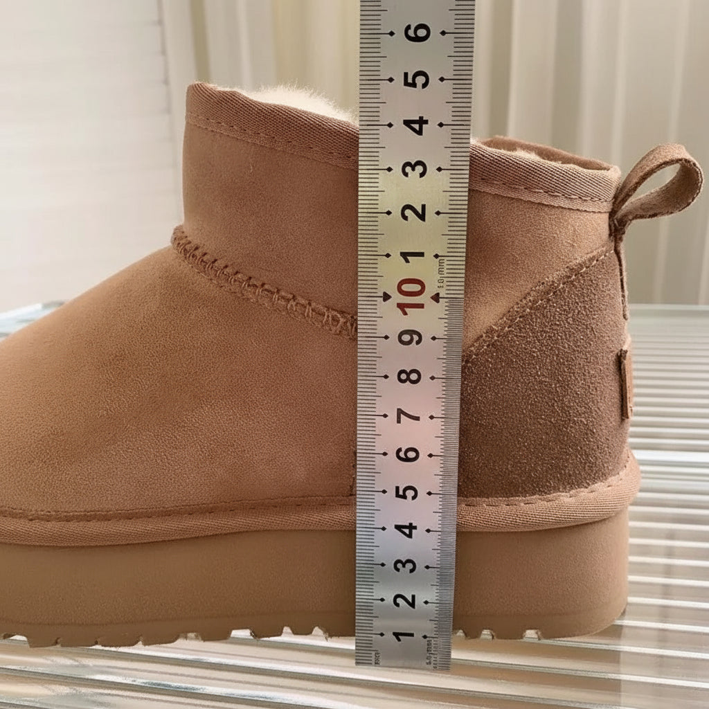 Women's Thick-soled Winter Boots - Warm Short Ankle Shoes