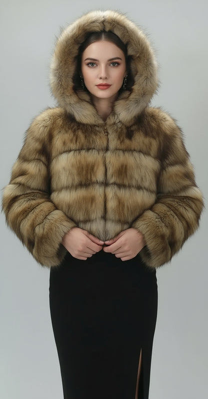 Short faux fur coat