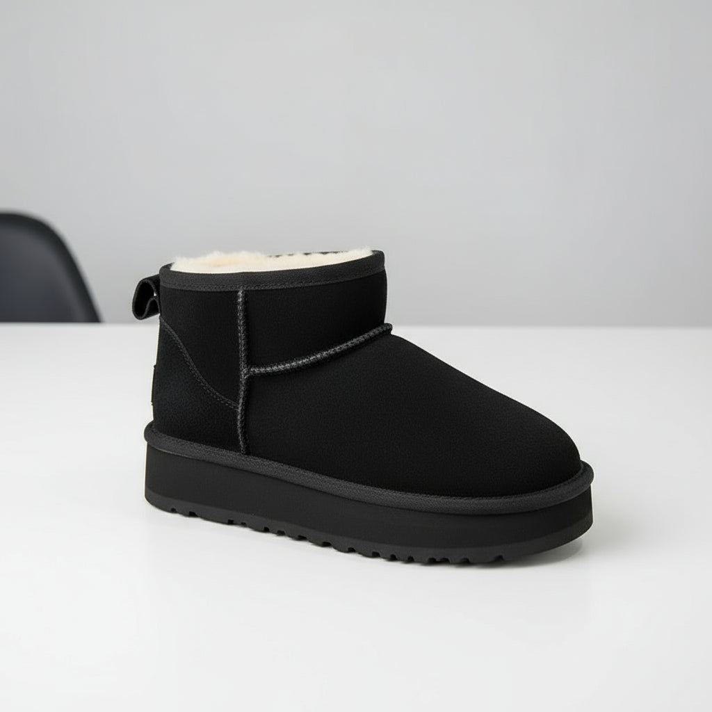 Women's Thick-soled Winter Boots - Warm Short Ankle Shoes