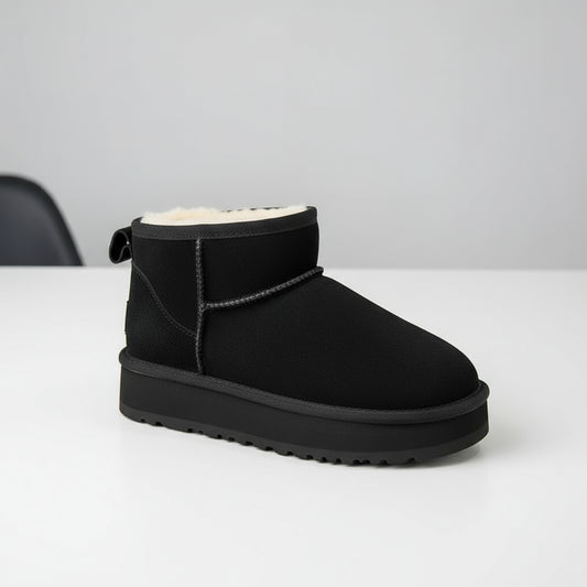 Women's Thick-soled Winter Boots - Warm Short Ankle Shoes