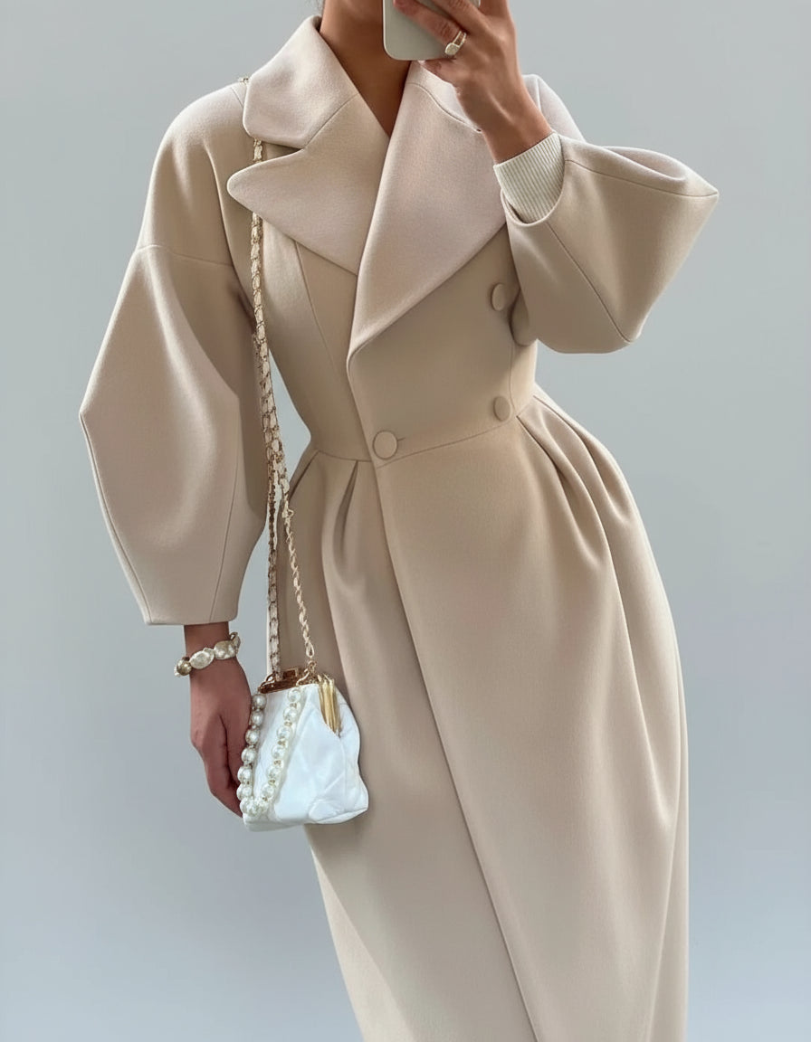 Vintage Court Lantern Sleeve Lapel Jacket