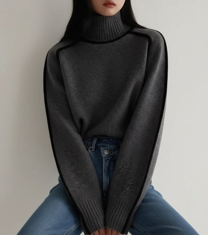 Winter Half Turtleneck Pullover Knitted Sweater