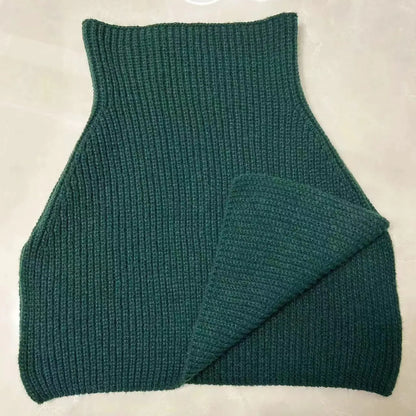 Women's Autumn Winter Knitted High Neck Scarf Cape