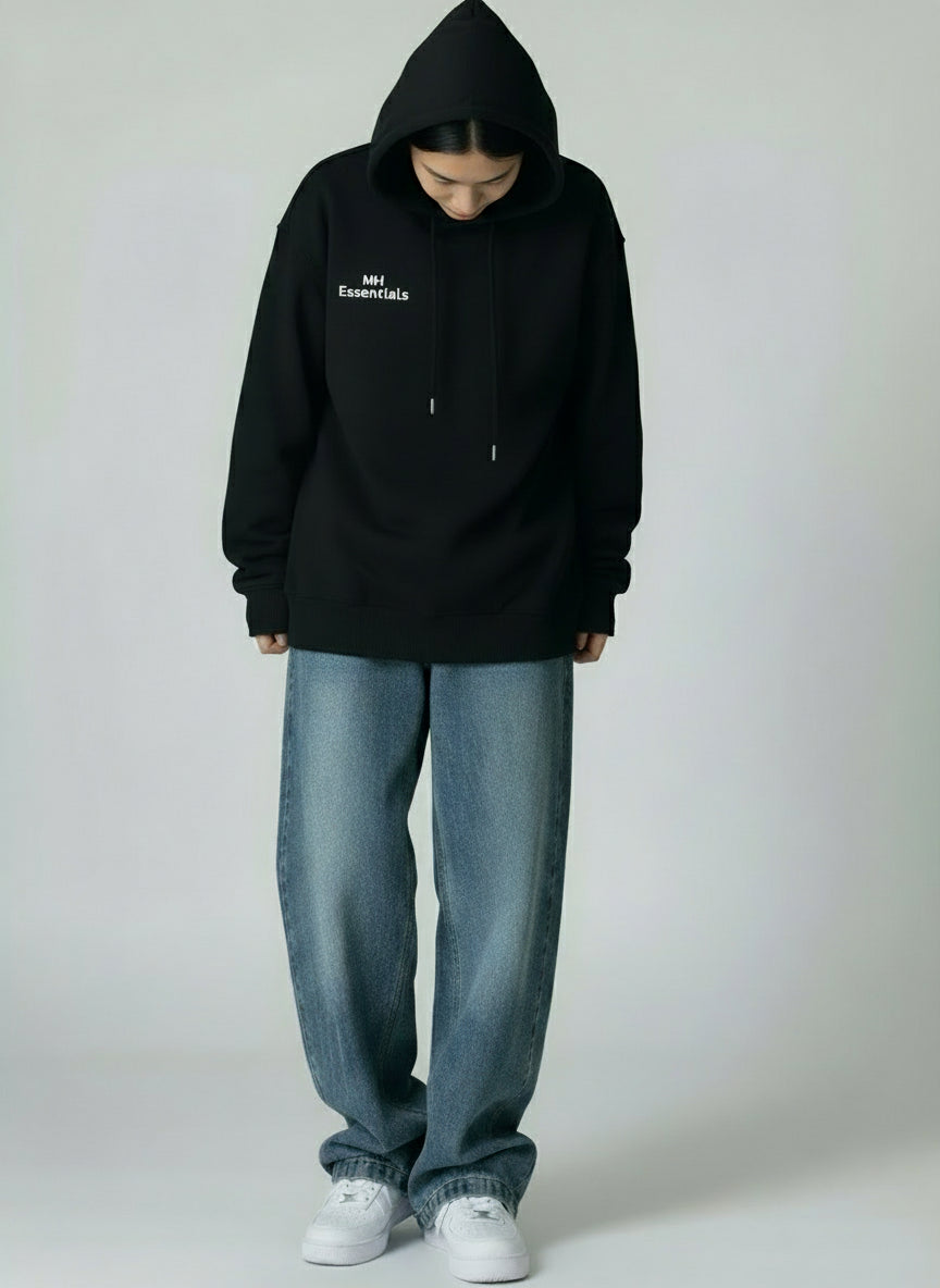 High-waisted loose-fit wide-leg jeans for women